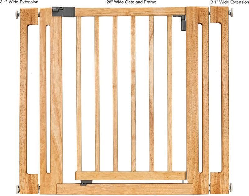 Pressure Mounted Wood Gate Honey Oak Swinging Door
