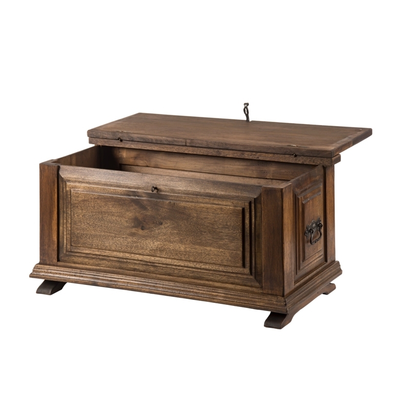 Reclaimed Wood Coffee Table with Paneled Front