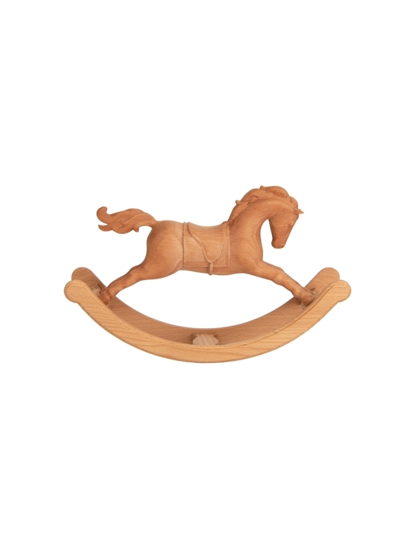 Rocking Horse Heirloom Wooden with Carved Mane in Galloping Posture