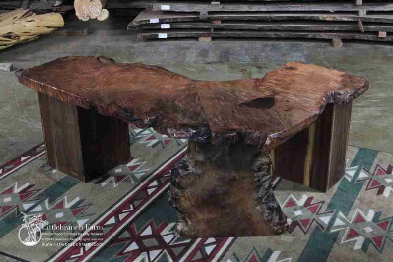 Rustic L-shaped office desk - Littlebranch Farm