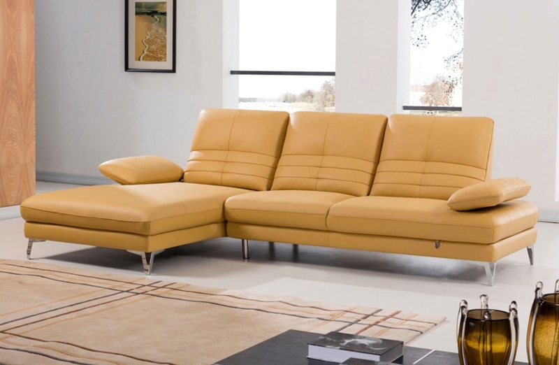 Sectional Sofa Integrated Pillows Adjustable Headrests L-Shaped