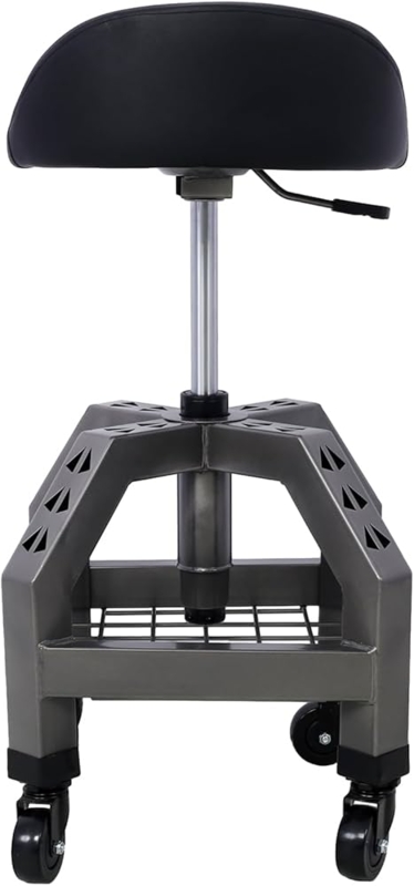 Shop Stool Truss Legs Industrial Gray Tool Tray Rolling