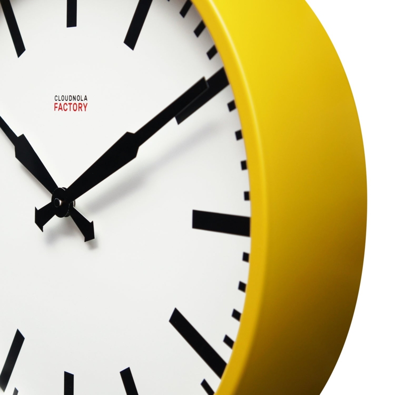 Wall Clock Industrial Station Style Deep Rim Spade Tipped Hands