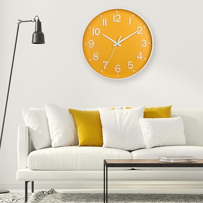 Wall Clock Scandinavian Modern Minimalist Silhouette Slim Hands