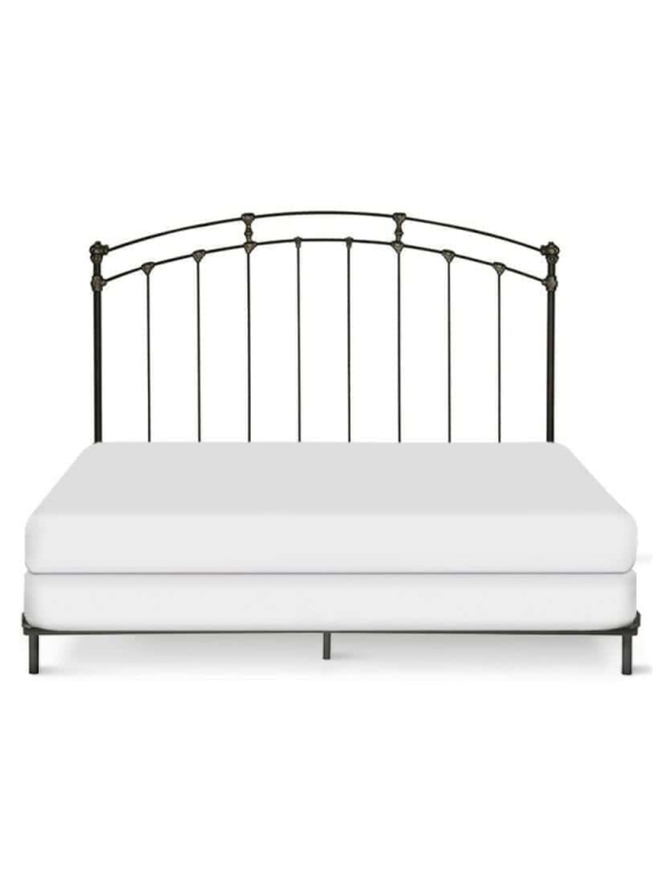 Wrought Iron Bed Antique Bronze Double Arched Headboard Cottage Style