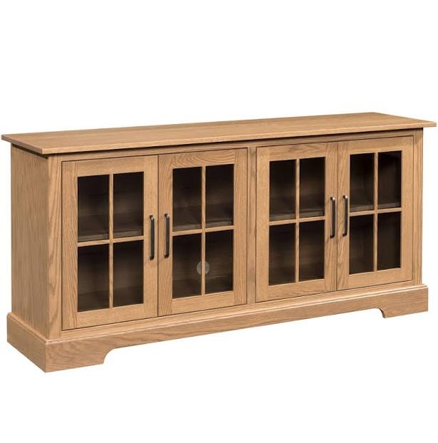 Amish Massachusetts Mission TV Stand Oak 80"W - Cabinfield