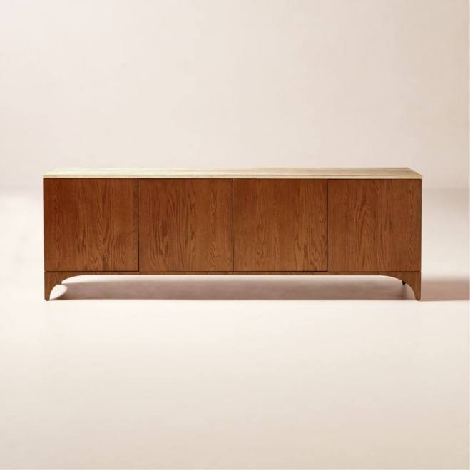 Roane CB2 80" Oak Wood Media Console