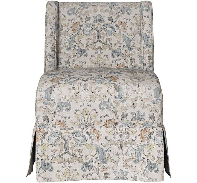 14 Karat Home Edwin 28-in W Casual Damask Linen Accent Armchair