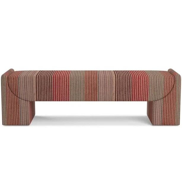 Candy Stripe Frazada Stevie Bench by St. Frank | 62"W x 18"D x 18"H Seat