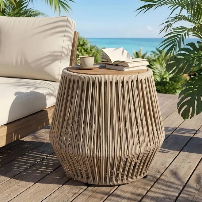 Christopher Knight Home Modern Boho Acacia Wood Accent Side Table