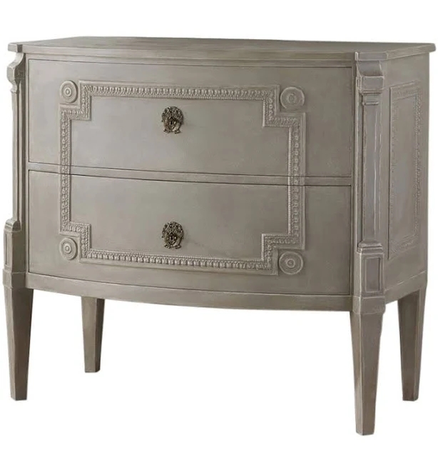 Kathy Kuo Home Beatrice French Country 2 Drawer Nightstand
