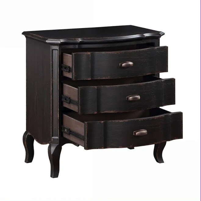 Latitude Run 3-Drawer French Country Nightstand