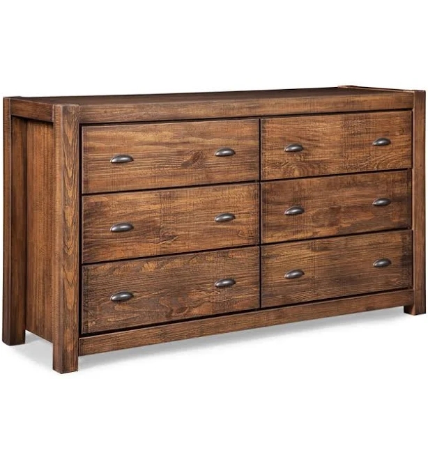 Montauk Solid Wood Bedroom Set by Grain Wood Furniture - Rustic Walnut, Full Size