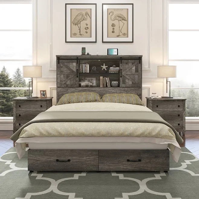Trent Austin Design Tryston Sherell Wooden Bookcase Bed Frame
