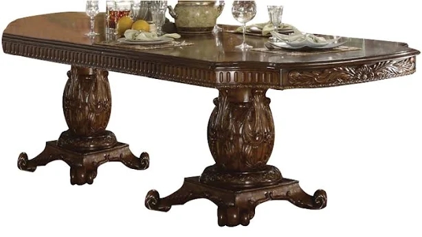 Acme Furniture Vendome Double Pedestal Dining Table
