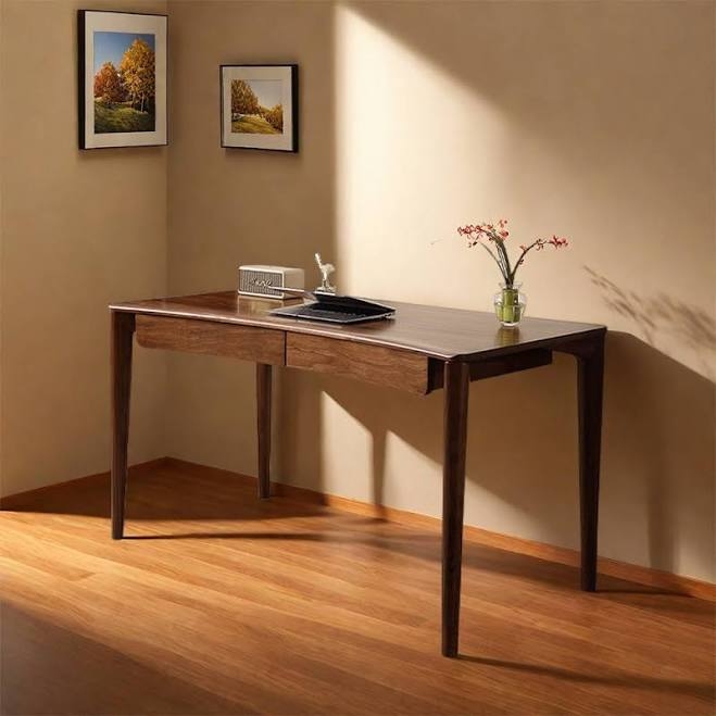 American style solid wood curved desk Corrigan Studio