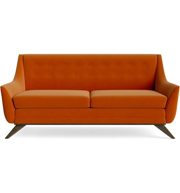 Aubrey Loveseat Crave in Pantone 17-1608 Heather Rose Pink Mid-Century Modern