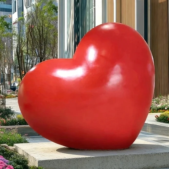 Finest Large Red Heart Modern Outdoor Art Installation Sculpture FF-037