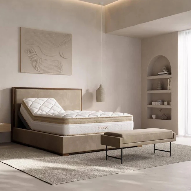 Saatva Solaire Adjustable Firmness Mattress, Queen Upper-Flex