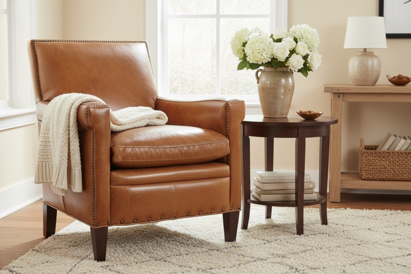 Accent Chair Front Casters Nailhead Trim Rolled Arms Club