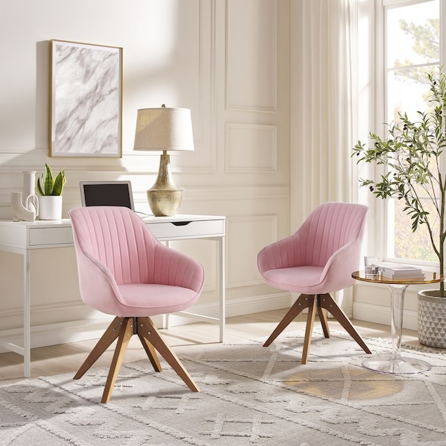 Accent Chair Splayed Wood Legs Vertical Channeling Mid-Century
