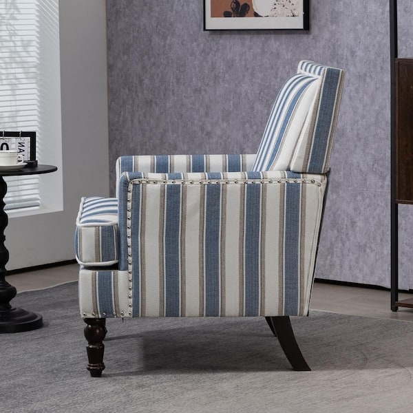 Accent Chair with Vintage Style, Nailhead Trim and Turned Legs