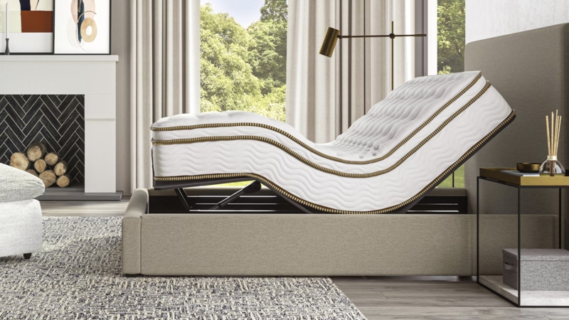 Adjustable Bed Base in Airy Modern Bedroom with Natural Light