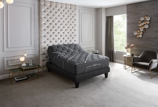 Adjustable Bed Set with Oversized Tufted Headboard Panel