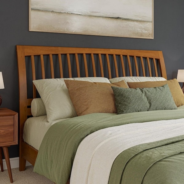 AFI Orleans Light Toffee Natural Bronze King Sleigh Solid Wood Slat  Headboard AR27885T - The Home Depot