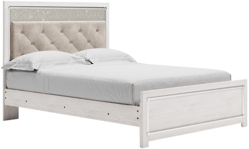 Altyra - Panel Bookcase Headboard - White / Queen