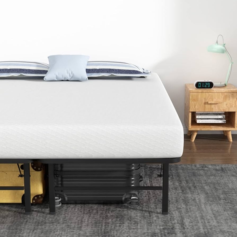 Amazon.com: 14 inch Metal Platform Bed Frame with Steel Slat Support,  Mattress Foundation with 8-inch Memory Foam Mattress CertiPUR-US Certified,  Full : Home & Kitchen