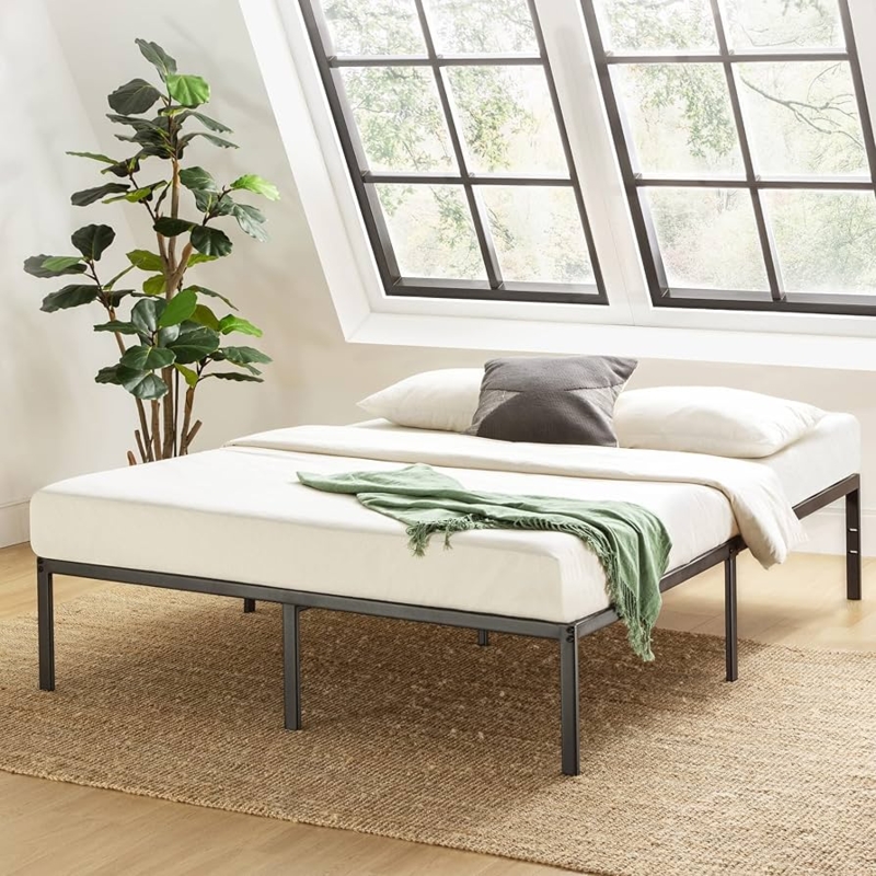 Amazon.com: Best Price Mattress 14 Inch Metal Platform Beds w/ Heavy Duty  Steel Slat Mattress Foundation (No Box Spring Needed), Queen, Black : Home  & Kitchen