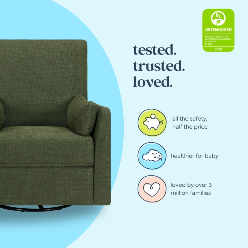 Amazon.com: Carter's by Davinci Ethan Glider Recliner Nursery Chair - Water  & Stain Resistant Rocker Recliner - GREENGUARD Certified Glider Rocking  Chair for Nursery - 360 Swivel, Performance Forest Green Linen : Baby