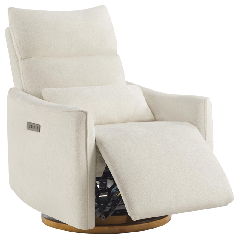 Amazon.com: CHITA Swivel Rocker Recliner Chair, Power Nursery Glider  Recliner, Nursery Rocking Chair with Adjustable Power Headrest, FSC  Certified, Solid Wood Base, Cream : Baby