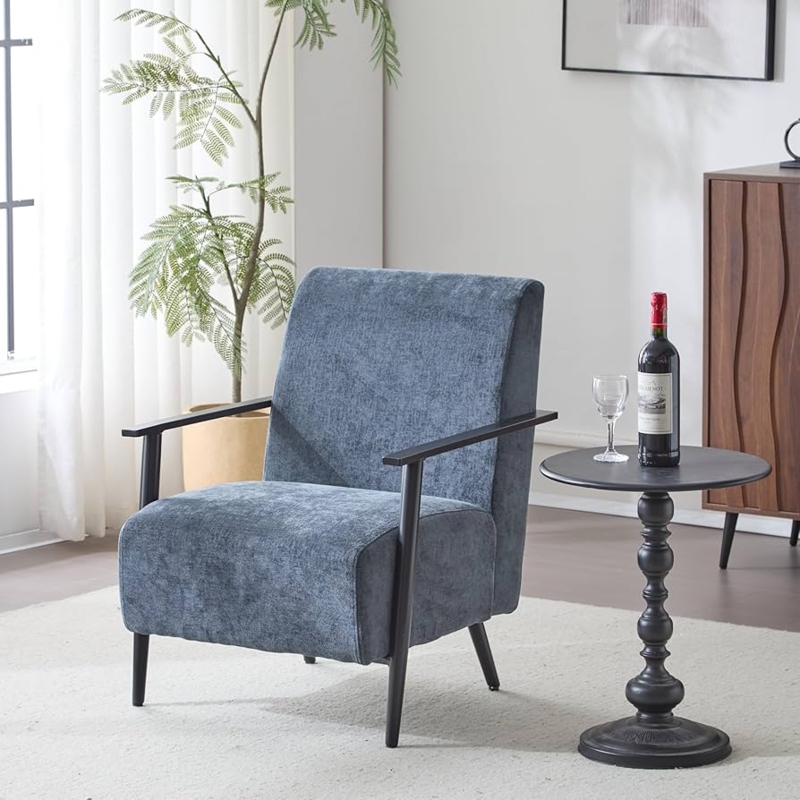 Amazon.com: Christopher Knight Home Nadine Iron Accent Chair, Upholstered  Club Chair, Thick Cushion Armchair, Spacious Single Sofa, Deep Seating  Reading 1 Seater Couch for Living Room Reading Home, Blue Gray : Home