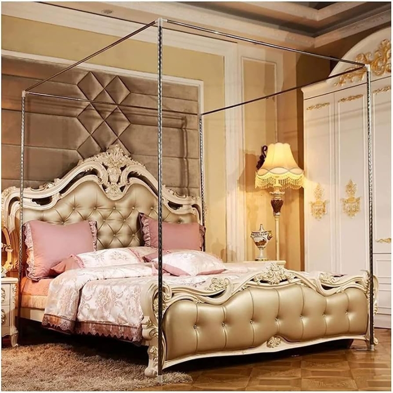 Amazon.com: Double Canopy Bed Frame Queen/Full/King Size,  Bedroom/Livingroom Mosquito Net Bracket 4 Corners, Twin/California King/King  Bedding (Color : 25mm Thick Bracket, Size : 120x200CM) : Home & Kitchen