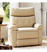 Amazon.com: GarveeHome Oversized Wide Rocker Swivel Recliner Chair - PU  Leather Manual Recliner for Adults, Large Nursery Chair Lazy Recliner with  Comfort Arm and Back for Living Room, Bedroom : Home &