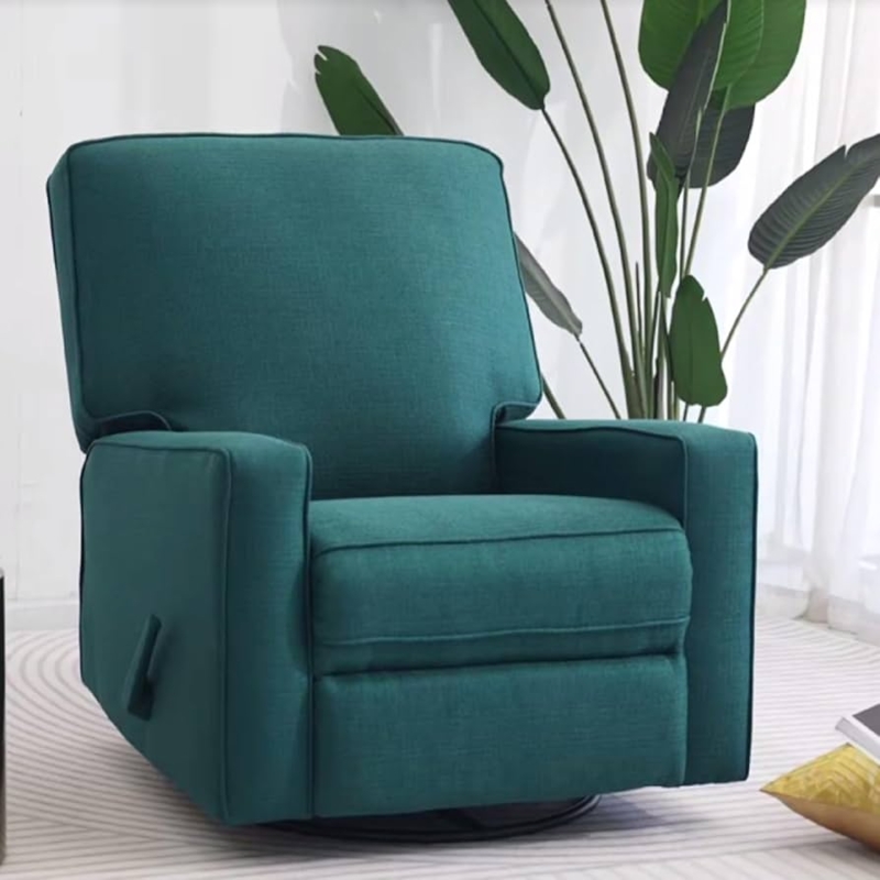 Amazon.com: Harkawon Swivel Rocker Recliner Chair, Glider Rocker Recliner, Rocking  Chair Nursery, Fabric Chair with High Back, Deep Seat, for Living Room,  Bedroom, Dark Green : Home & Kitchen