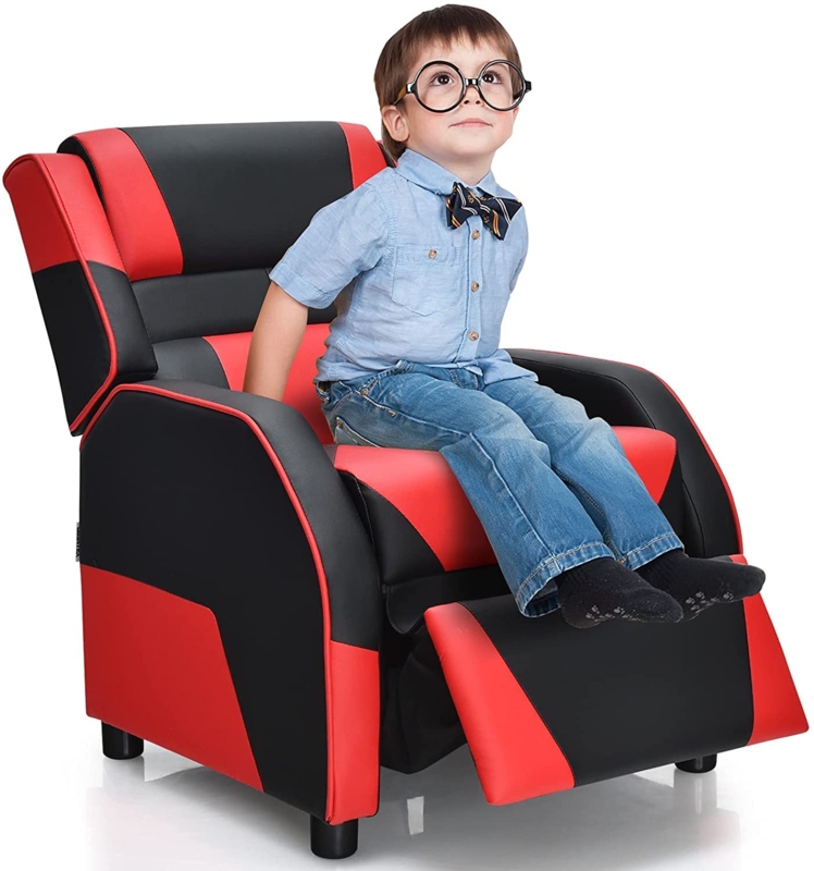 Amazon.com: HONEY JOY Kids Recliner, Youth Game Reclining Chair w/Headrest  & Back Pillow, Upholstered Leather Lounge Chair for Boys Girls, Manual  Adjustable Toddler Single Sofa Chair for Living Room (Red) : Home