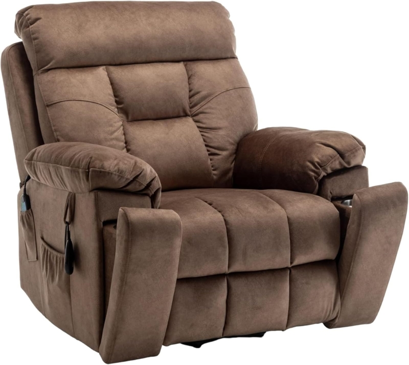 Amazon.com: Lift Recliner Chairs for Elderly, 26in Extra Wide Power Recliner  Chair with Cup Holder(Hidden), Large Recliner Chairs for Adults Big and  Tall Relaxing (Antique Brown) : Home & Kitchen