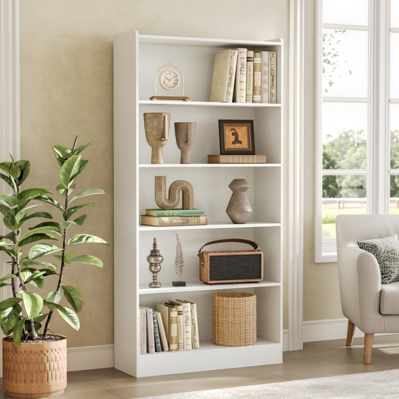 Amazon.com: LITTLE TREE 72 Inch Tall Bookcase, Freestanding 6-Tier Library  Bookshelf with Closed Shelves, Large Open Bookcases Organizer Wooden  Display Shelving Unit for Bedroom Living Room Office, White : Home & Kitch
