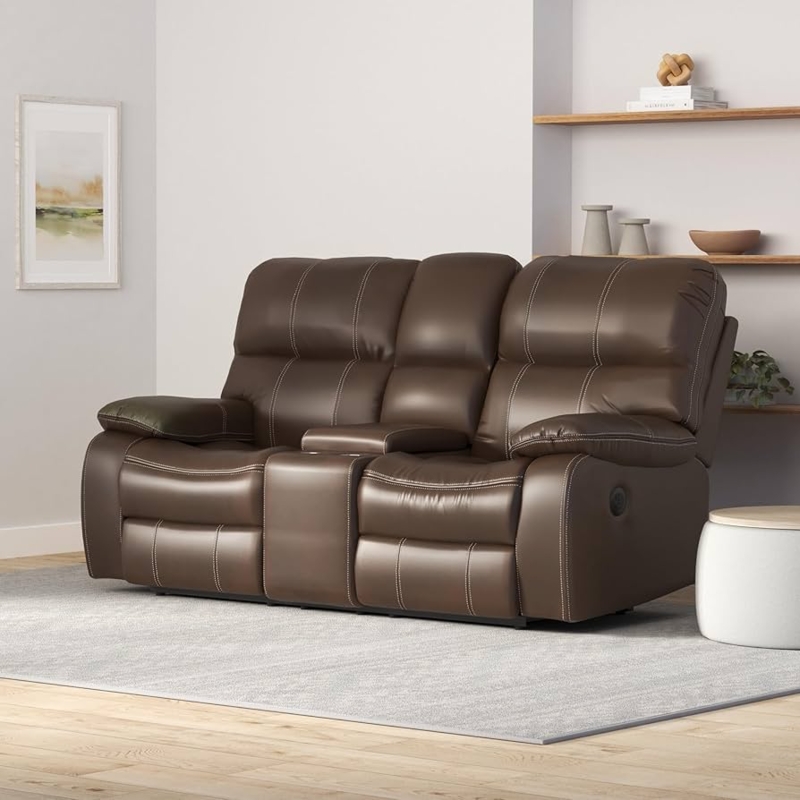 Amazon.com: Madrona Burke Zoey Chocolate Brown Power Loveseat with Dual  Recliners, Hidden Storage, and USB Charging Station : Everything Else