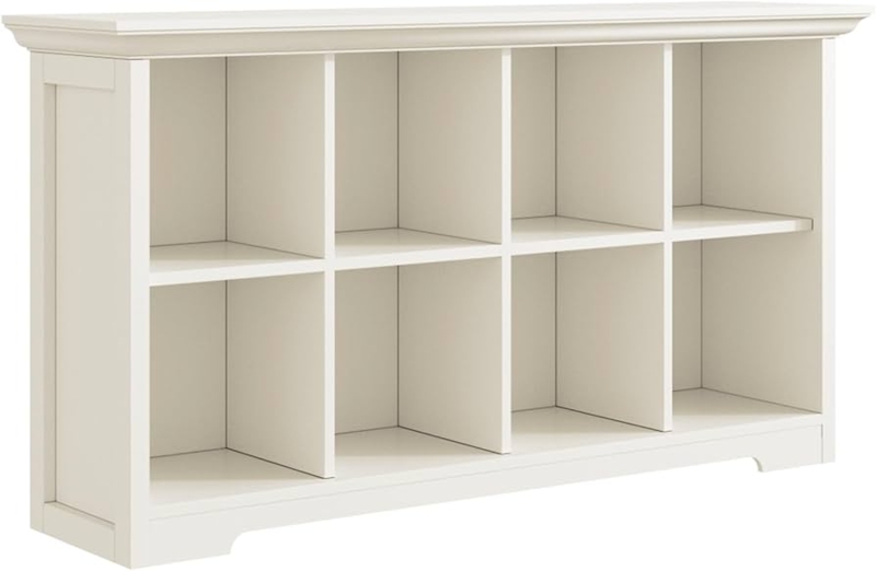 Amazon.com: OSCHF Cube Shelf Bookcase with Base - Wooden 2 Tiers Floor  Standing Low Storage Cabinet for Home and Office, 8-Cube Lattice Bookshelf,  Warm White : Home & Kitchen