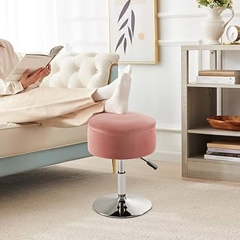 Amazon.com: RUCUKEN Adjustable Ottoman Stool Pink Vanity Stool Vanity Chair  for Makeup Room Stool Chair for Vanity Stool with Storage Makeup Stools  with Storage Swivel Makeup Chair for Bathroom Velvet : Home