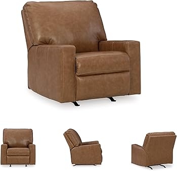 Amazon.com: Signature Design by Ashley Bolsena Contemporary Leather Match  Manual Rocker Recliner, Dark Brown : Home & Kitchen