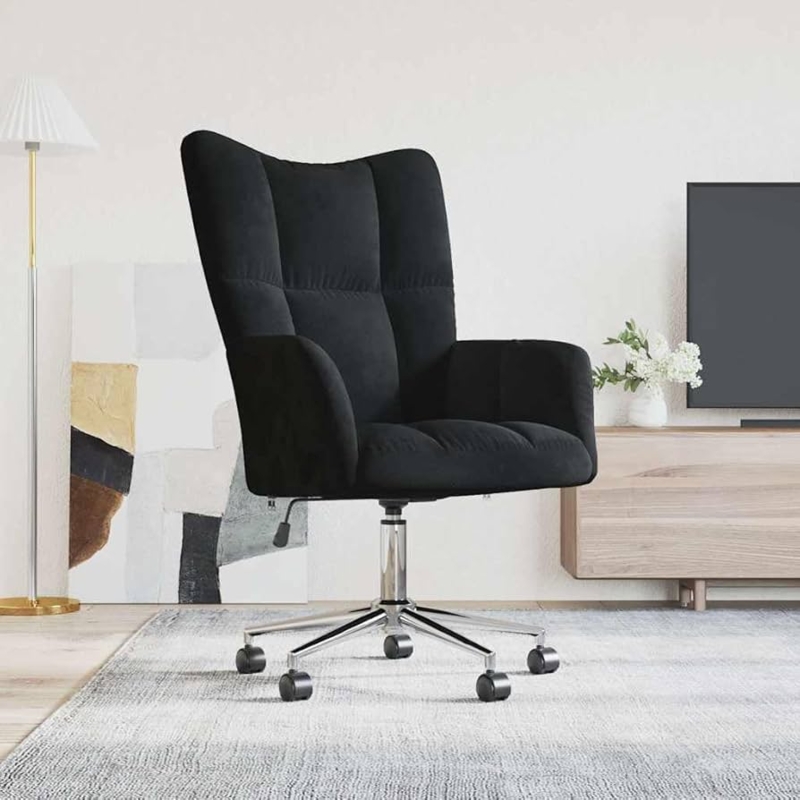 Amazon.com: YAFF Relaxing Chair Black Velvet,Steel Standard Relaxing  Chair,Arm Chairs, Recliners & Sleeper Chairs-328167 : Home & Kitchen