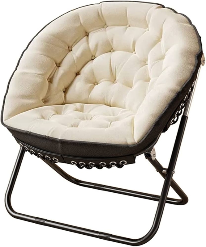 Amazon.com: YCKEGEW Folding Papasan Chair Oversized Saucer Chair Indoor Accent  Chair for Living Room,Lounge Chairs with Carbon Steel Frame,Lazy Sofa  Office Chair for Home (Color : Beige) : Home & Kitchen