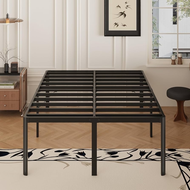 Amazon.com: Yicensen 22 Inch High King Bed Frame with Rounded Corner Legs  Heavy Duty Metal King Size Platform Bed Frame No Box Spring Needed, Easy  Assembly, Noise Free, Black. : Home &