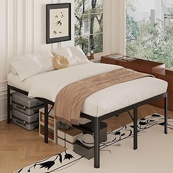 Amazon.com: Yicensen 24 Inch High Full Bed Frame with Rounded Corner Legs,  Heavy Duty Full Size Metal Platform Bed Frame No Box Spring Needed, Easy  Assembly, Noise Free, Black : Home &