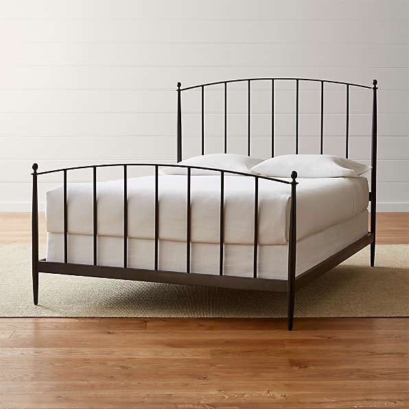 Bed Frame with Modern Industrial Open Frame and Square Tubing Details